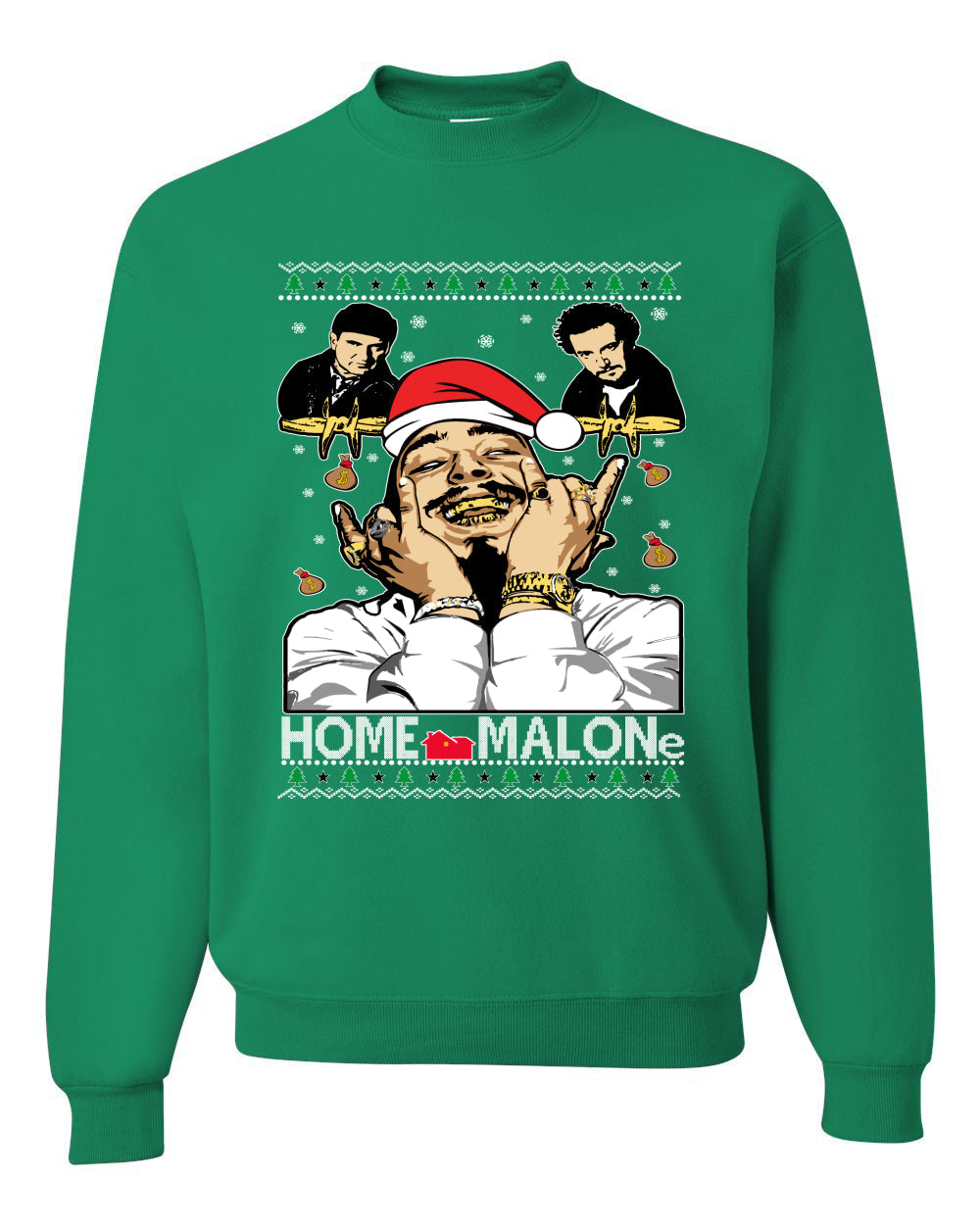Home Malon White  Christmas Unisex Crewneck Graphic Sweatshirt