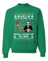 Well Happy Birthday Jesus Funny Quote Office Christmas Unisex Crewneck Graphic Sweatshirt