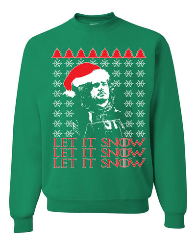 Let It Snow X 3 Jon Snow GoT Unisex Crewneck Graphic Sweatshirt