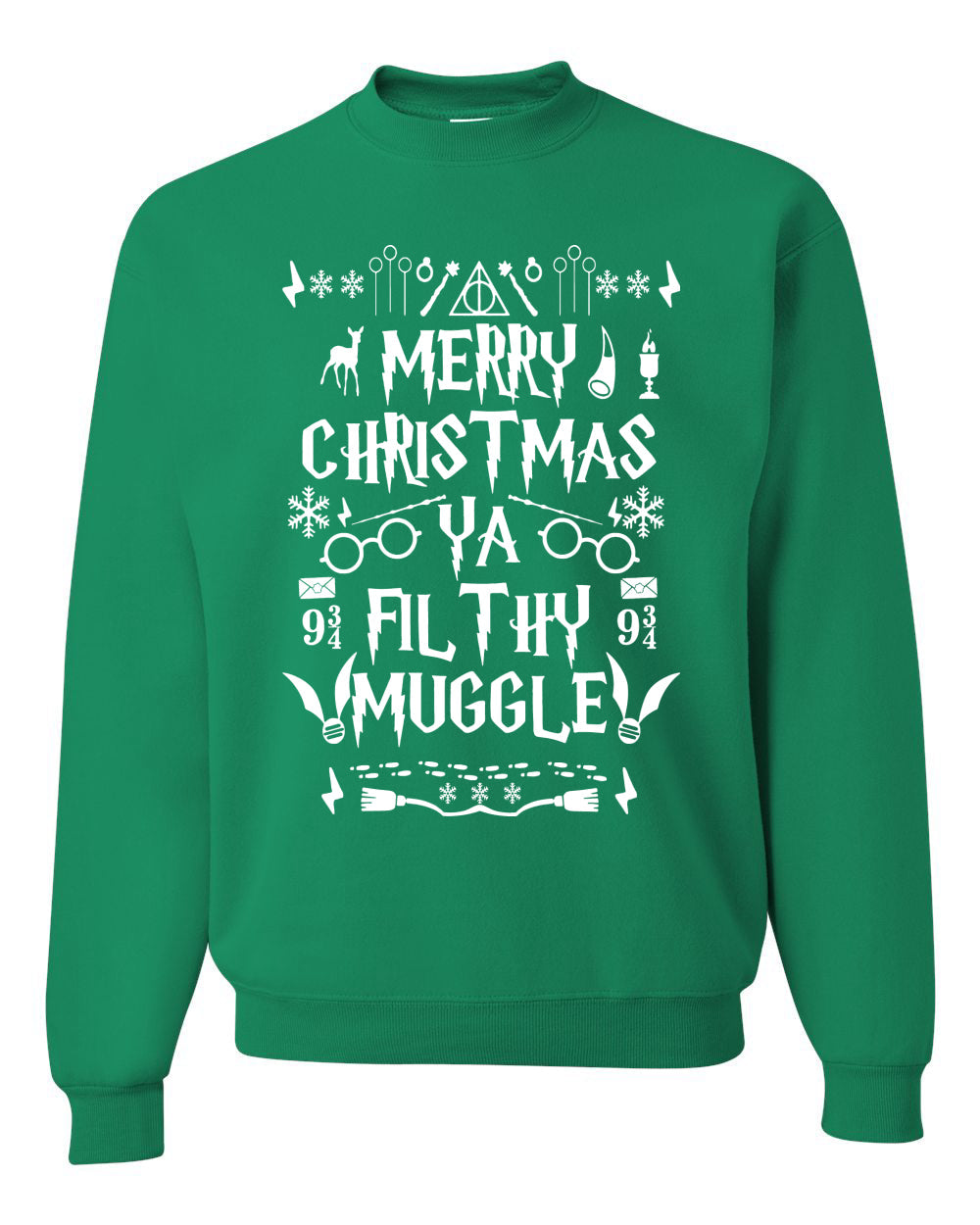 Merry Christmas Ya Filthy Muggle Christmas Unisex Crewneck Graphic Sweatshirt