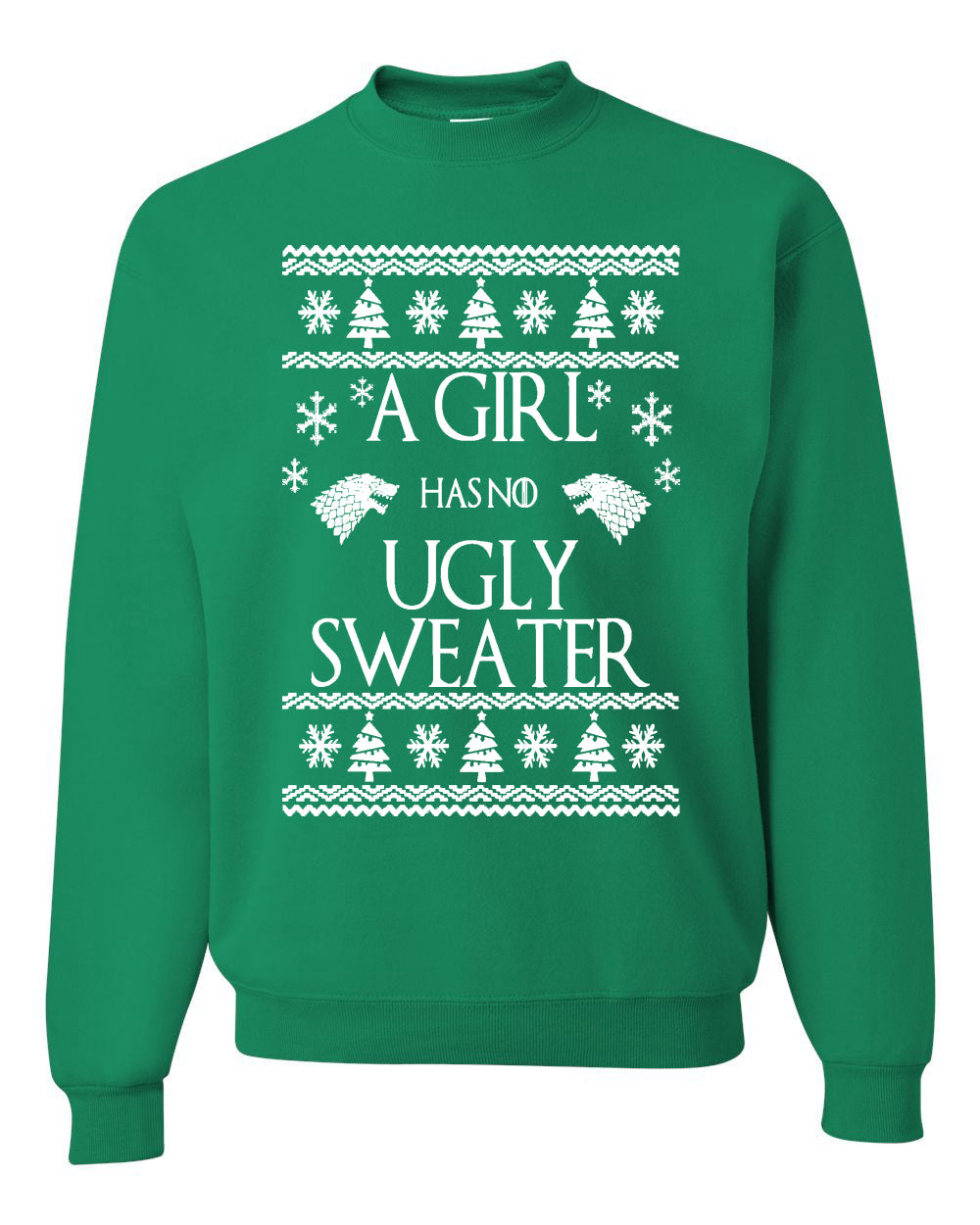 A Girl Has No Ugly Sweater Christmas Unisex Crewneck Graphic Sweatshirt