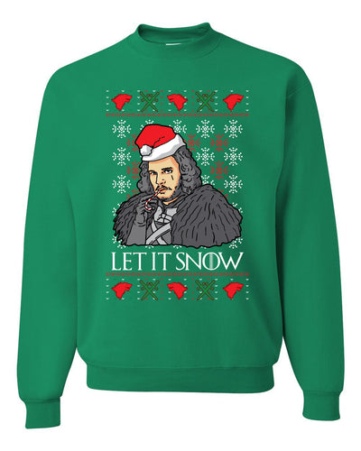 Let It Snow | Jon Snow Full Color GoT Christmas Unisex Crewneck Graphic Sweatshirt