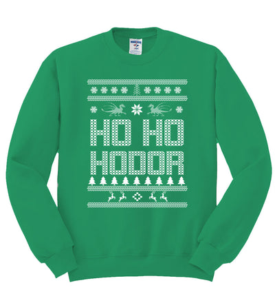 Ho Ho Hodor GoT White Winter Christmas Unisex Crewneck Graphic Sweatshirt