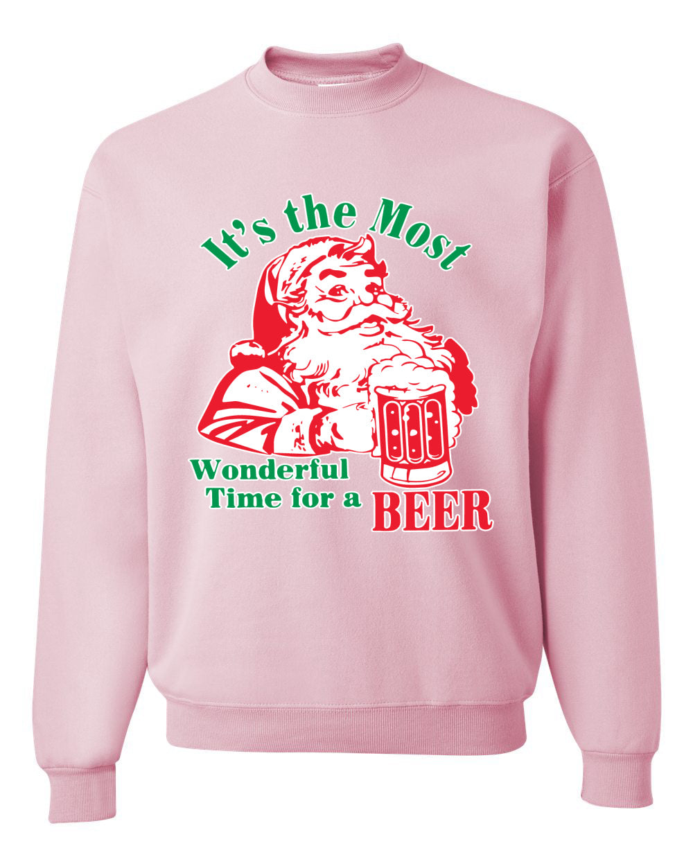 It is The Most Wonderful Time for a Beer Ugly Christmas Sweater Unisex Crewneck Graphic Sweatshirt
