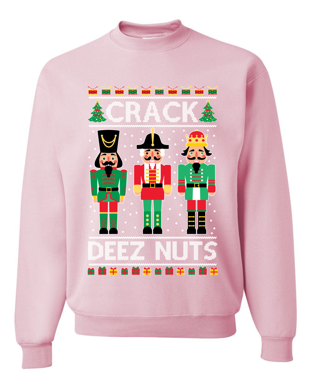 Crack Deez Nuts Meme Ugly Christmas Sweater Christmas Unisex Crewneck Graphic Sweatshirt