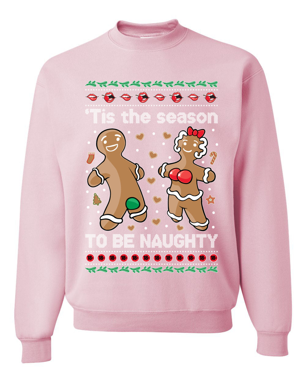 Tis Season to get Naughty Xmas Ugly Christmas Sweater Christmas Unisex Crewneck Graphic Sweatshirt