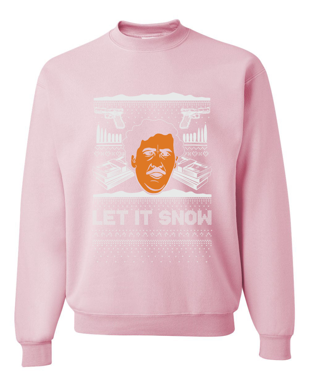Let It Snow Funny Pablo Escobar Narcos Cocaine Drugs Xmas Christmas Unisex Crewneck Graphic Sweatshirt