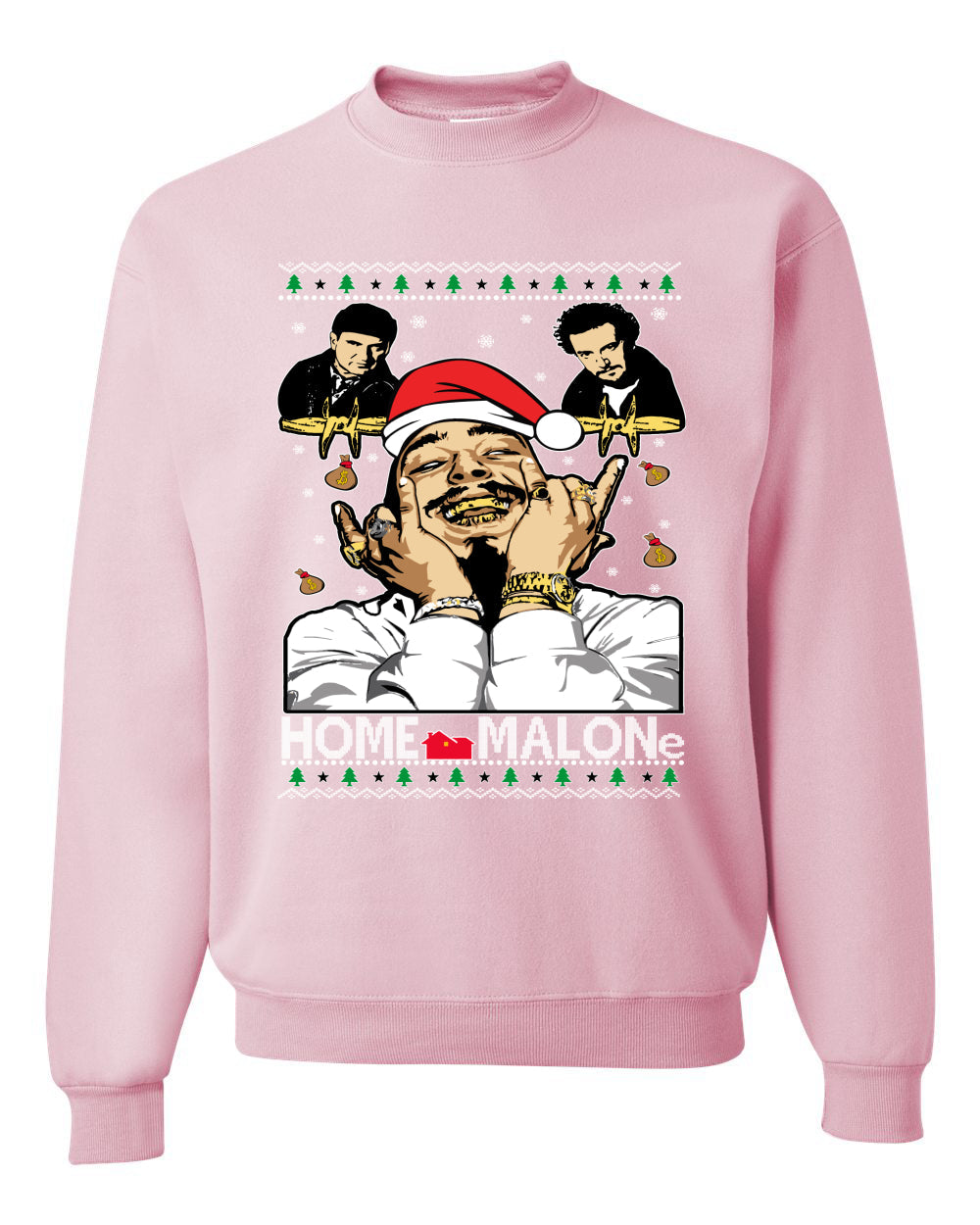 Home Malon White  Christmas Unisex Crewneck Graphic Sweatshirt