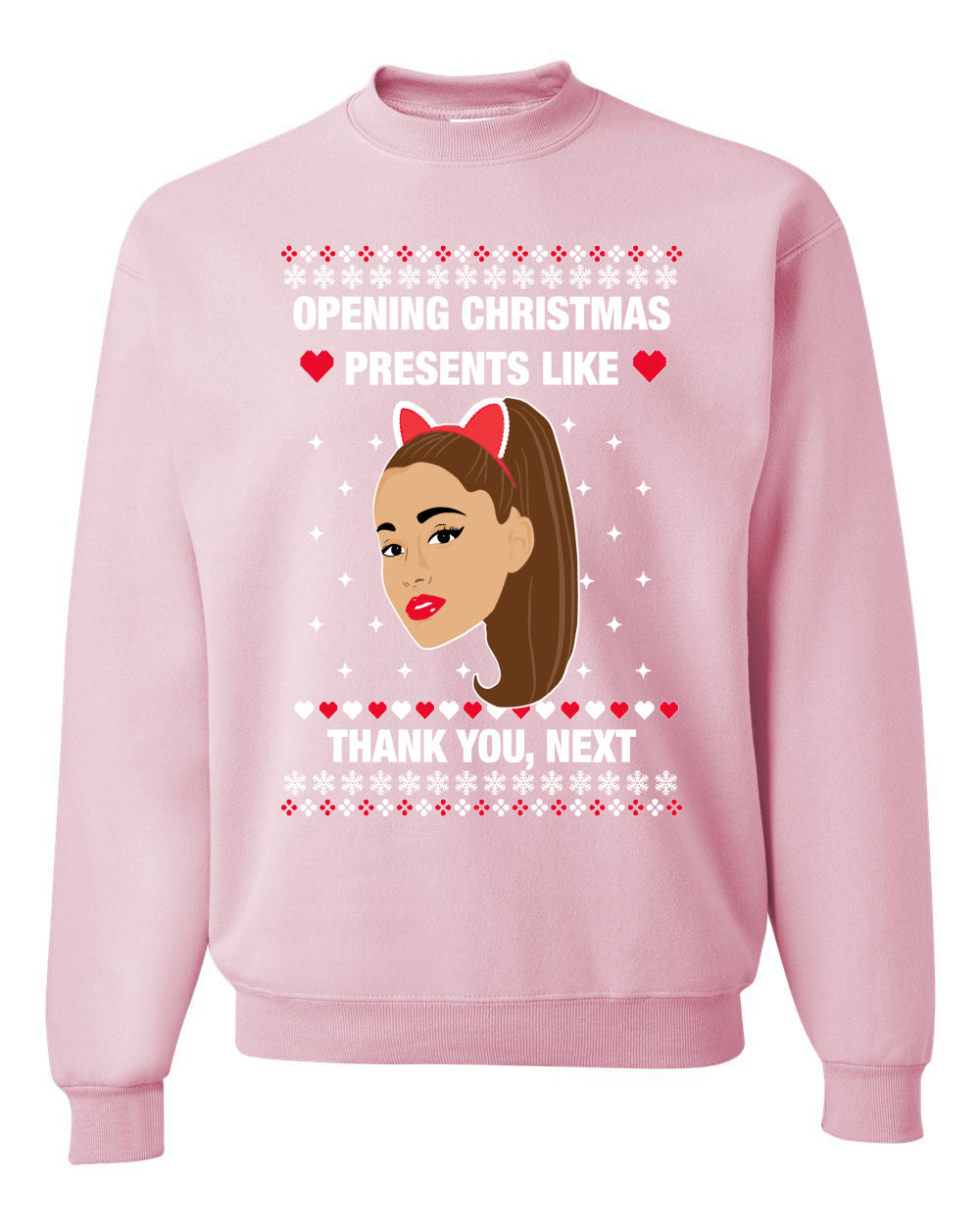 opening christmas presents like thank you, next Christmas Unisex Crewneck Graphic Sweatshirt