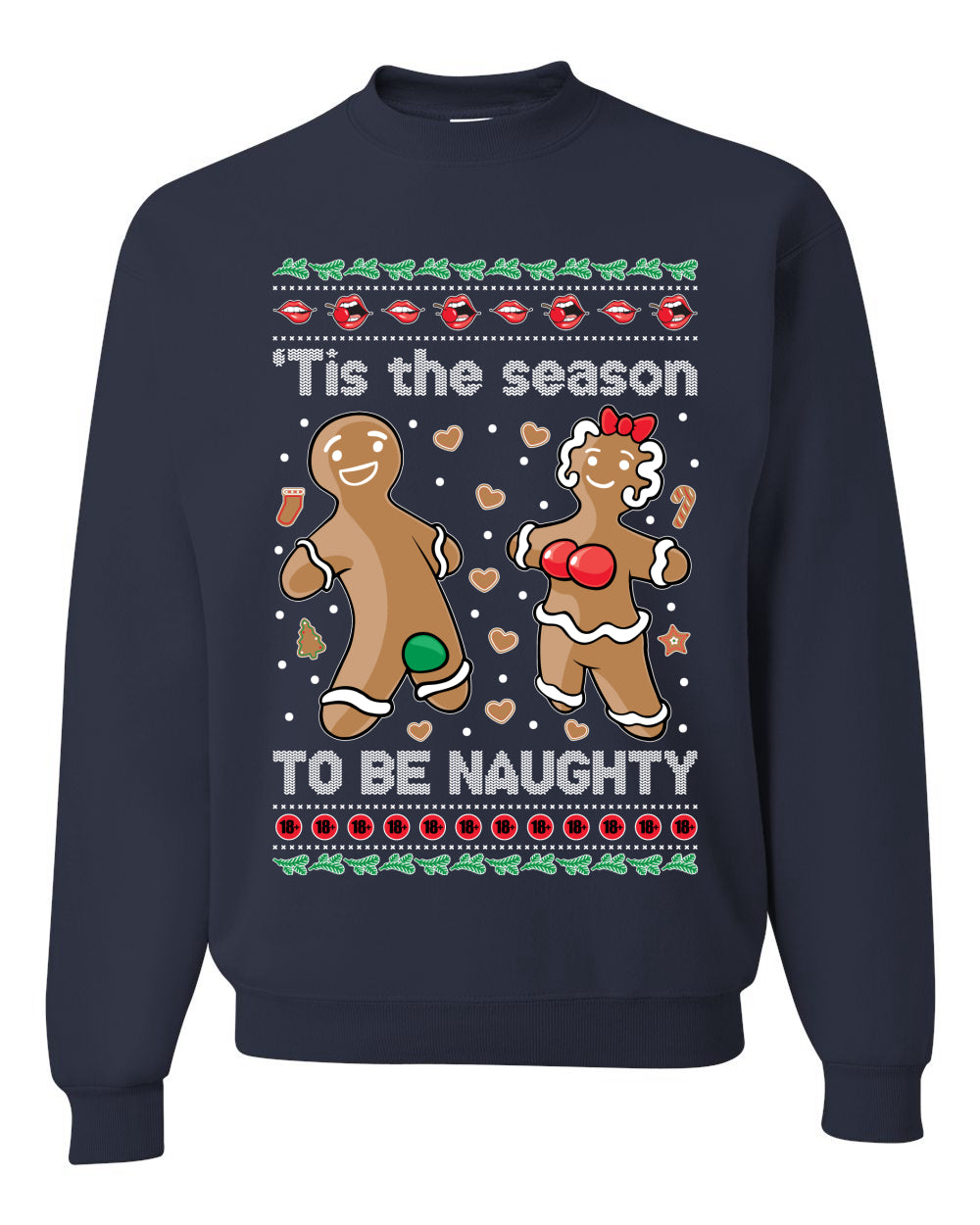 Tis Season to get Naughty Xmas Ugly Christmas Sweater Christmas Unisex Crewneck Graphic Sweatshirt