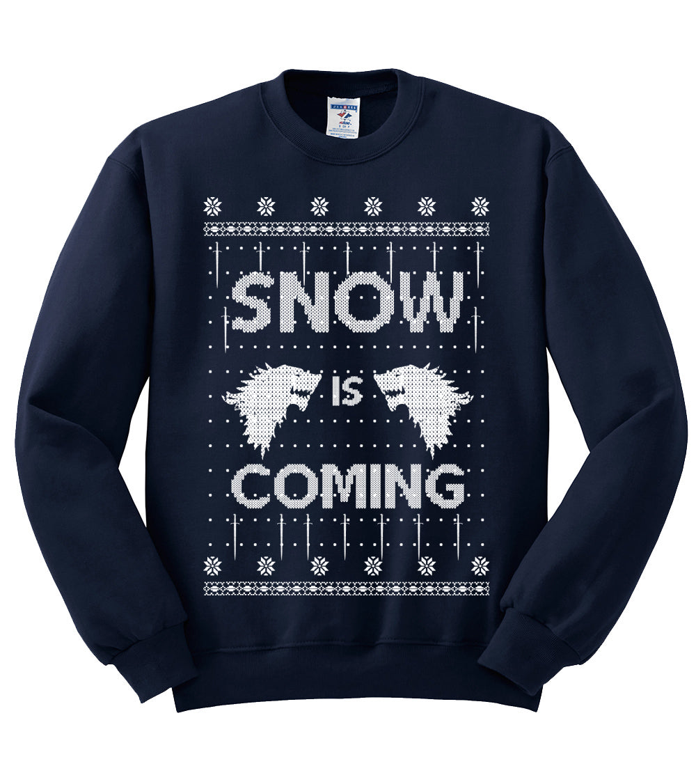 Snow is Coming | GoT Stark Christmas Unisex Crewneck Graphic Sweatshirt