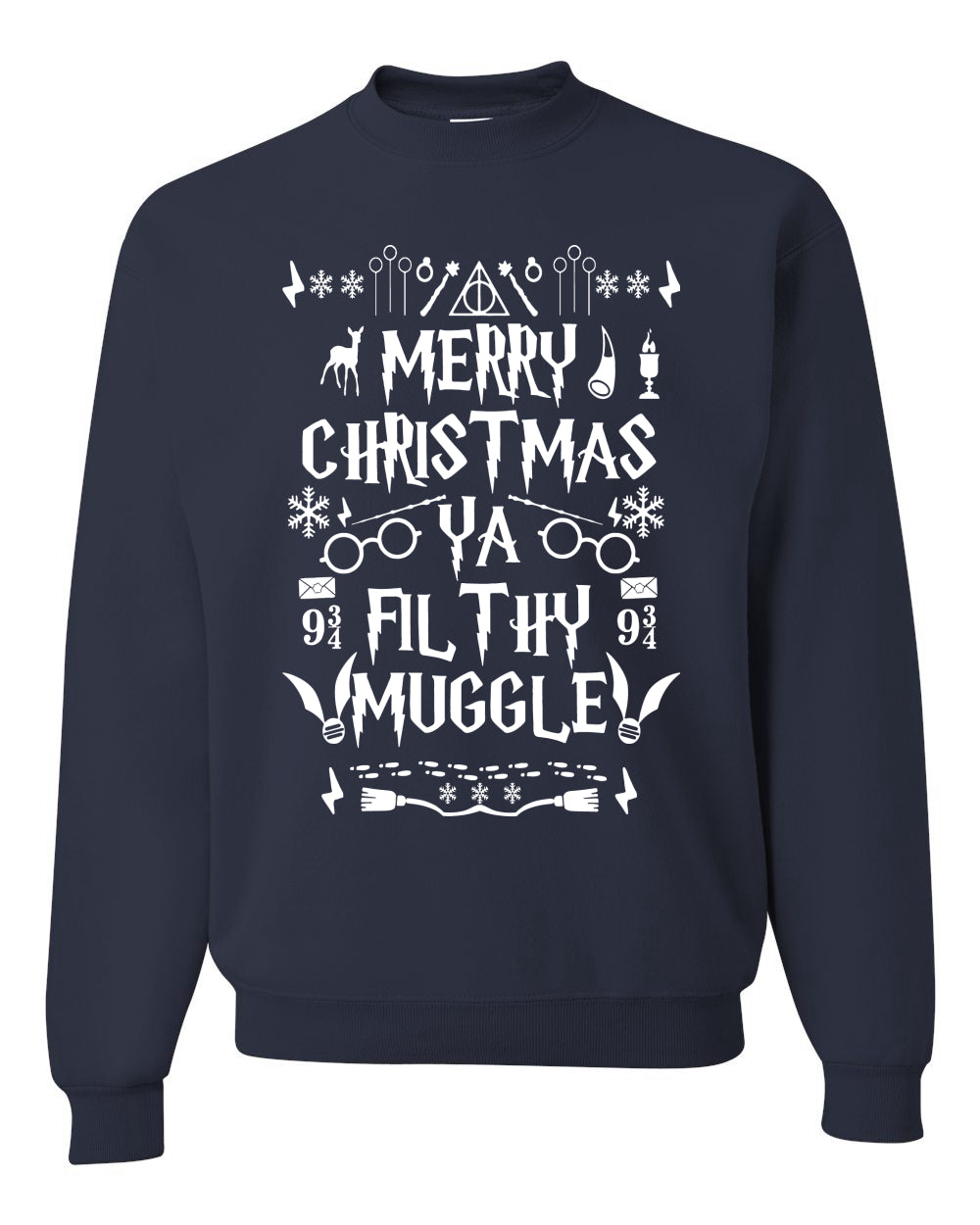 Merry Christmas Ya Filthy Muggle Christmas Unisex Crewneck Graphic Sweatshirt