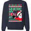 Santa Where My Hos At? Christmas Unisex Crewneck Graphic Sweatshirt