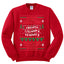 Merry Christmas Holiday Alphabet Christmas Unisex Crewneck Graphic Sweatshirt