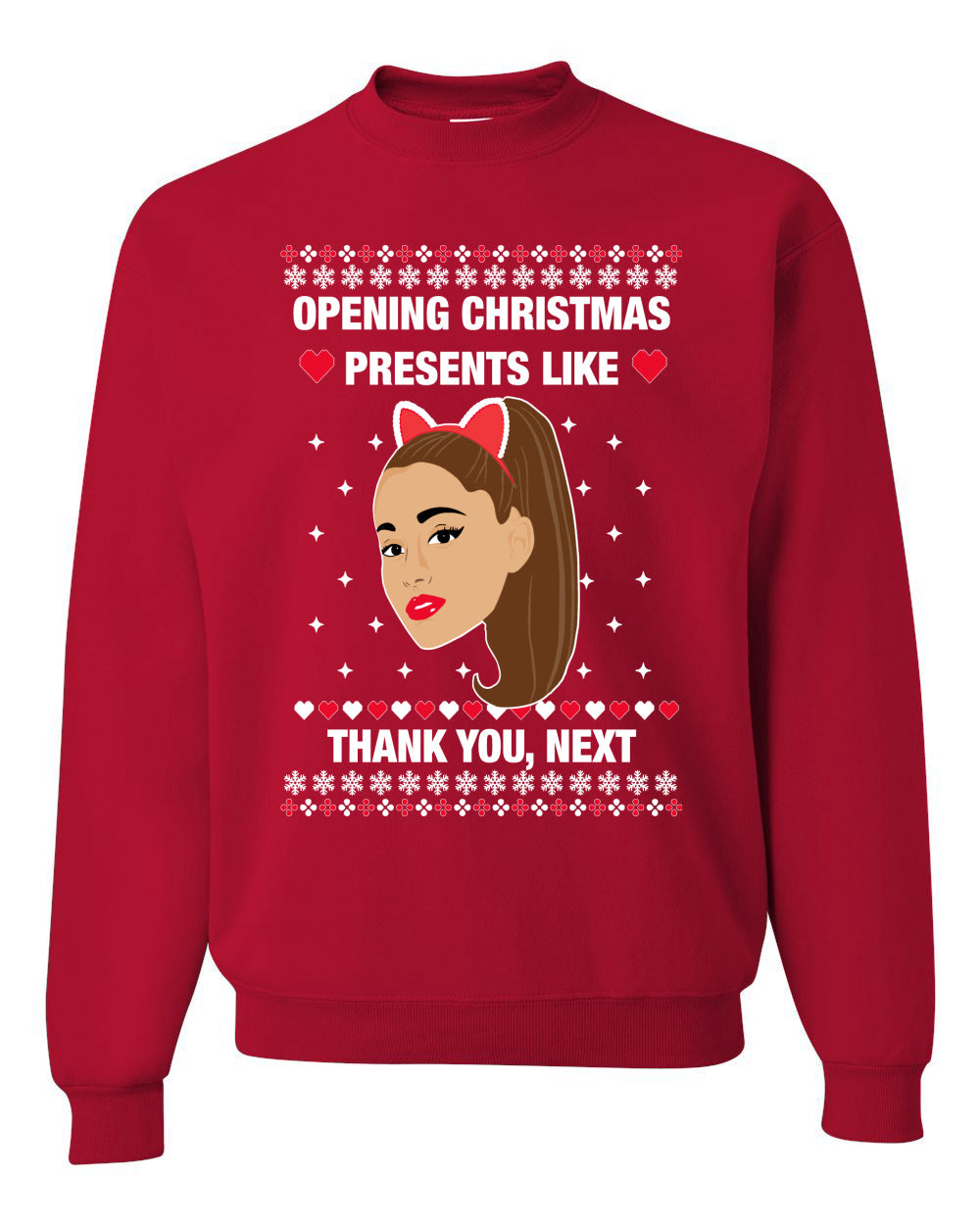 opening christmas presents like thank you, next Christmas Unisex Crewneck Graphic Sweatshirt