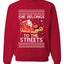 She Belongs to The Streets Funny Santa Sleigh Meme Christmas Unisex Crewneck Graphic Sweatshirt