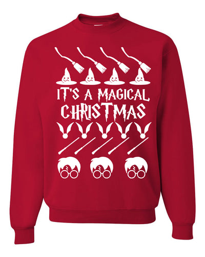 It's A Magical Christmas Wizard Christmas Unisex Crewneck Graphic Sweatshirt