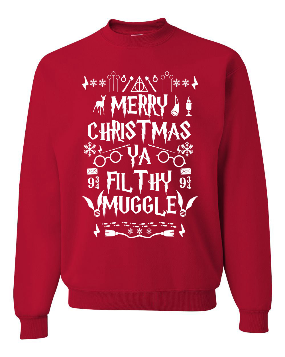 Merry Christmas Ya Filthy Muggle Christmas Unisex Crewneck Graphic Sweatshirt