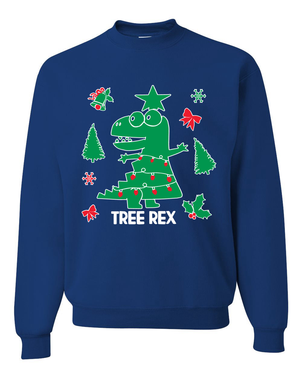 Christmas Trex Tree Rex Ugly Christmas Sweater Christmas Unisex Crewneck Graphic Sweatshirt