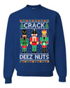 Crack Deez Nuts Meme Ugly Christmas Sweater Christmas Unisex Crewneck Graphic Sweatshirt