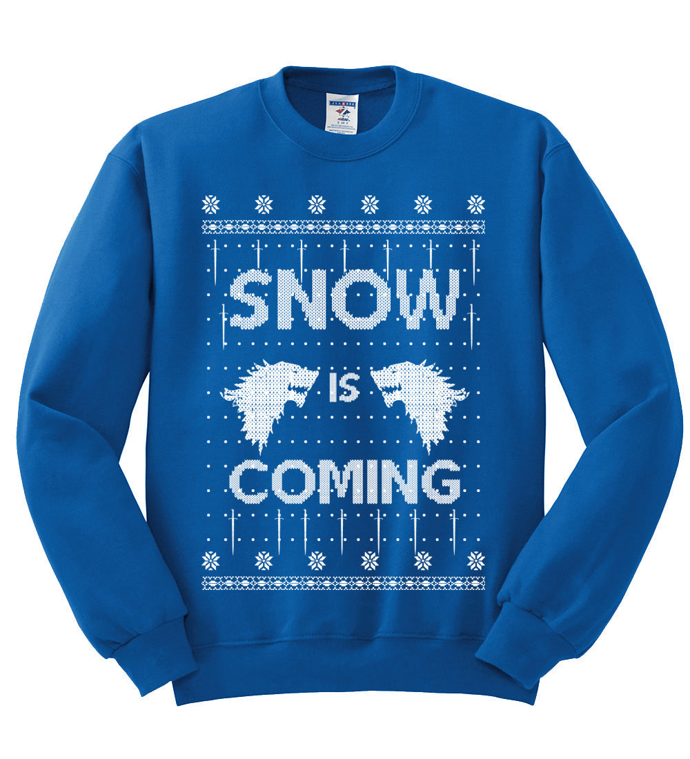 Snow is Coming | GoT Stark Christmas Unisex Crewneck Graphic Sweatshirt