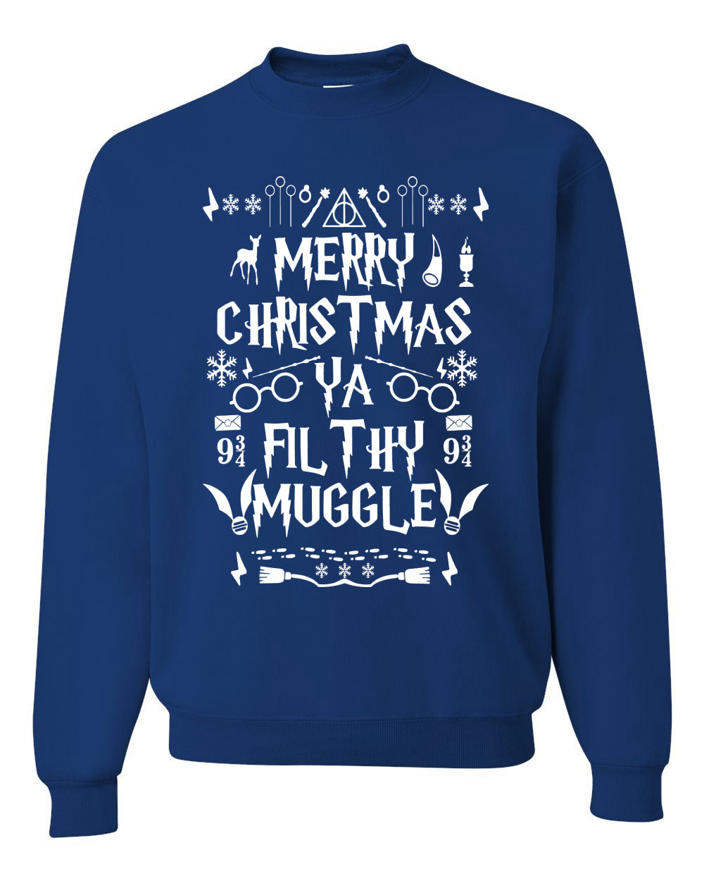Merry Christmas Ya Filthy Muggle Christmas Unisex Crewneck Graphic Sweatshirt