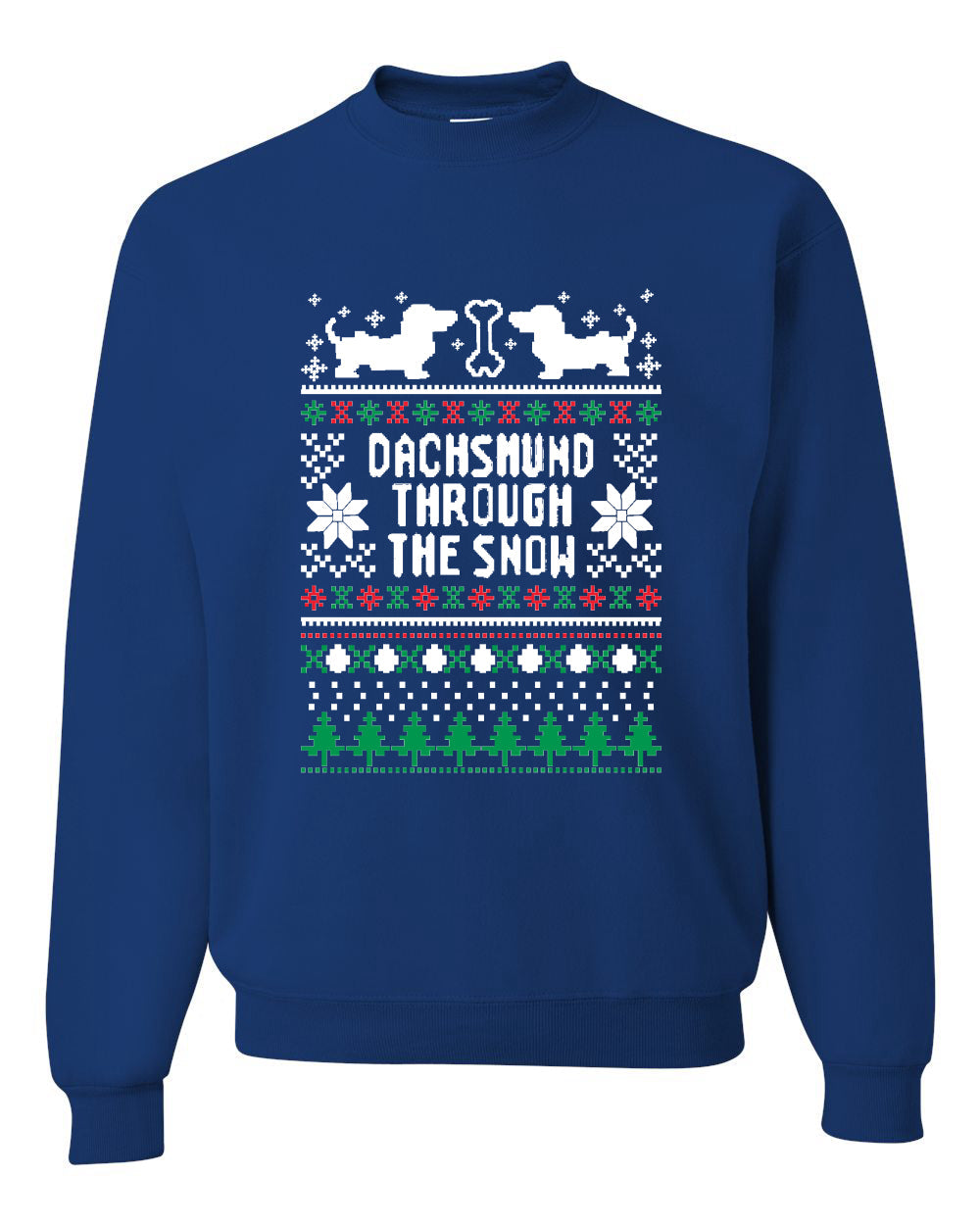 Daschund Through The Snow Christmas Unisex Crewneck Graphic Sweatshirt
