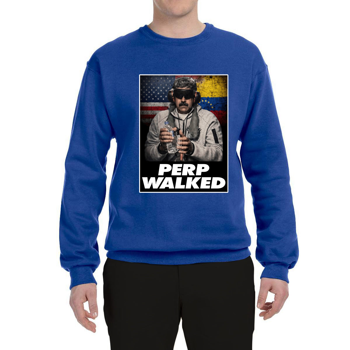 Venezuelan Dictator Maduro Captured Perp Walked Sweater, Unisex Crewneck Sweatshirts