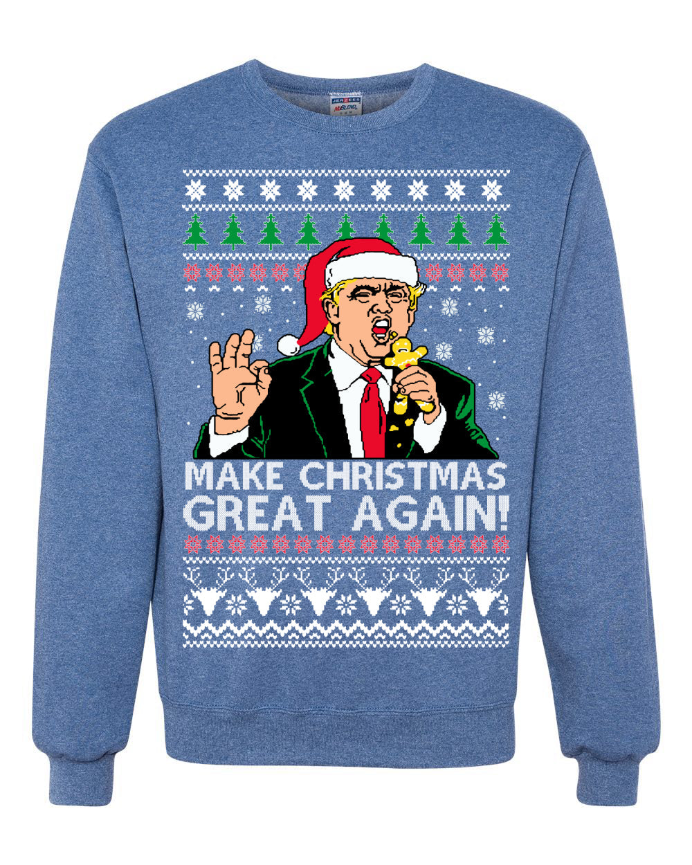 Make Christmas Great Again Funny Donald Trump Santa Xmas Christmas Unisex Crewneck Graphic Sweatshirt