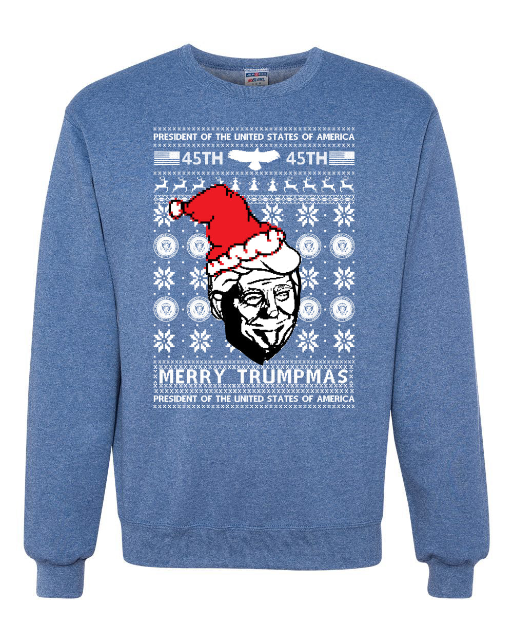 President of The USA 45th Merry Trumpmas Christmas Unisex Crewneck Graphic Sweatshirt
