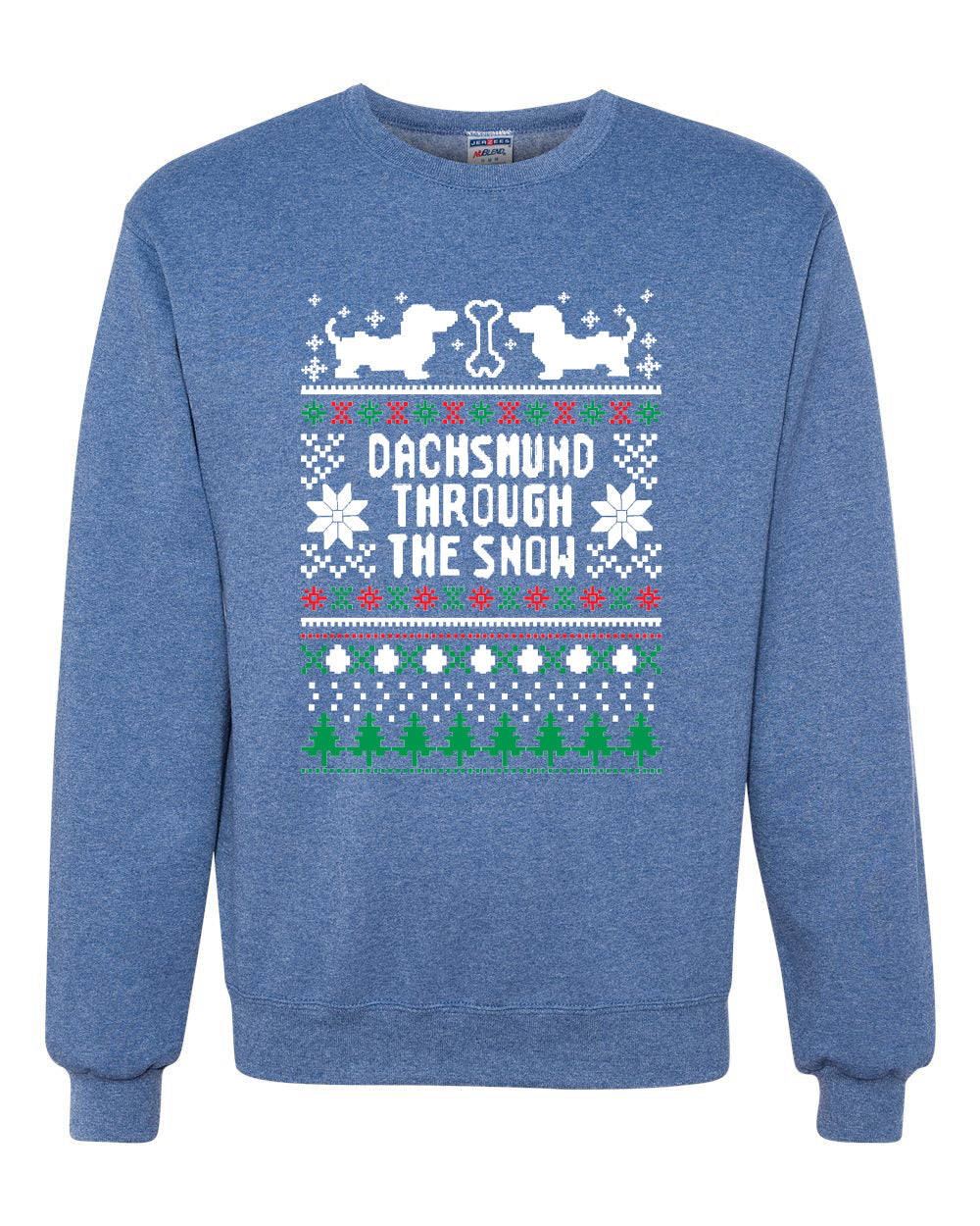 Daschund Through The Snow Christmas Unisex Crewneck Graphic Sweatshirt