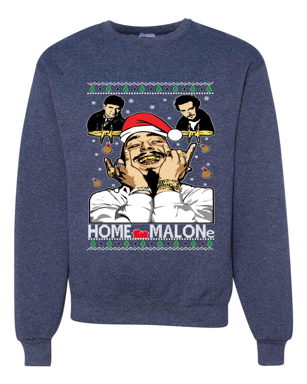 Home Malon White  Christmas Unisex Crewneck Graphic Sweatshirt