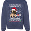 Merry Pugly Christmas Christmas Unisex Crewneck Graphic Sweatshirt