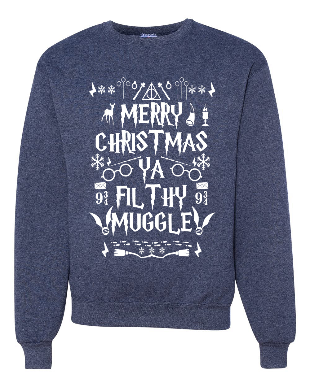 Merry Christmas Ya Filthy Muggle Christmas Unisex Crewneck Graphic Sweatshirt