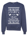 A Girl Has No Ugly Sweater Christmas Unisex Crewneck Graphic Sweatshirt