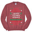 Merry Christmas Holiday Alphabet Christmas Unisex Crewneck Graphic Sweatshirt