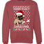 Merry Pugly Christmas Christmas Unisex Crewneck Graphic Sweatshirt