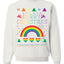 Merry Christmas Rainbow Hearts Unisex Crewneck Graphic Sweatshirt