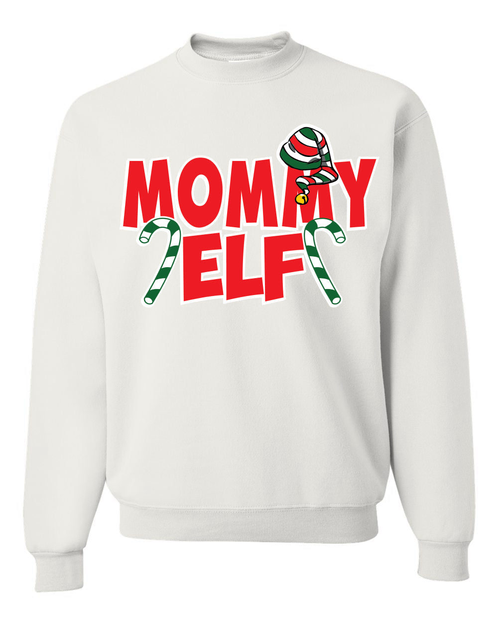 Mommy Elf Unisex Crewneck Graphic Sweatshirt