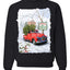 Winter Merry Christmas Trees Festive Red Truck Merry Christmas Unisex Crewneck Graphic Sweatshirt
