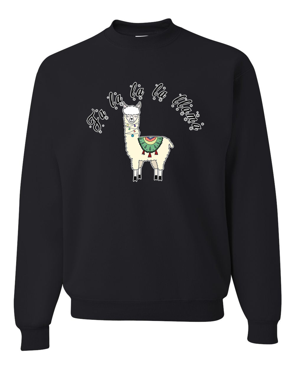Fa la la la llama Xmas Ilama Merry Christmas Unisex Crewneck Graphic Sweatshirt