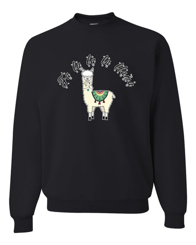 Fa la la la llama Xmas Ilama Merry Christmas Unisex Crewneck Graphic Sweatshirt