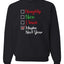 Naughty Nice I Tried Maybe Next Year Checklist Merry Christmas Unisex Crewneck Graphic Sweatshirt