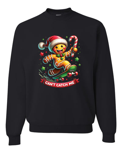 Can't Catch Me, Gingerbread Christmas Design, Unisex Christmas Sweater, Crewneck Sweatshirts