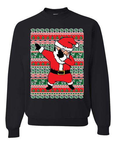 Dabbing Gold Belt Santa Ugly Christmas Sweater Unisex Crewneck Sweatshirt
