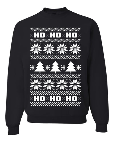 Christmas Ho Ho Ho Ugly Christmas Sweater Unisex Crewneck Sweatshirt