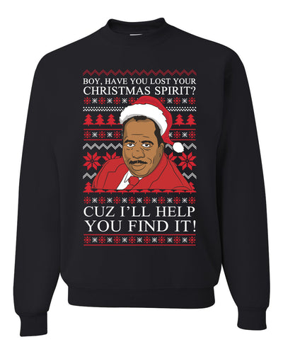 Christmas Spirit I'll Help You Find It Stanley Hudson Merry Ugly Christmas Sweater Unisex Crewneck Graphic Sweatshirt
