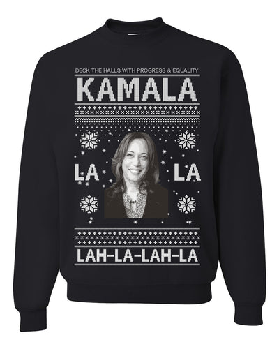 Kamala La La Lah-La-Lah-La Harris 2020 Ugly Christmas Sweater Unisex Crewneck Sweatshirt