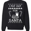 I Put Out For Santa Cookies And Milk White Ugly Christmas Sweater Unisex Crewneck Sweatshirt