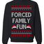 Forced Family Fun, Xmas Holiday Funny Ugly Christmas Sweater Crewneck Sweatshirt